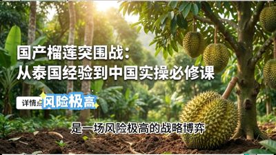 第一节：榴莲突围战：选址决策指南，告别赌运气，用硬指标圈定&ldquo;优生，课程：《国产榴莲突围战：从泰国经验到中国实操的8堂必修课（高阶实战版）》