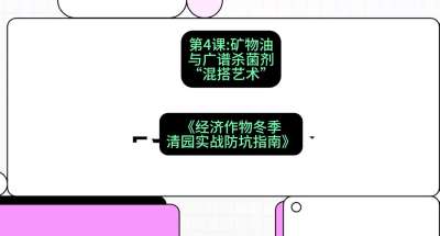 第4节：【替代方案】矿物油与广谱杀菌剂的&ldquo;混搭艺术&rdquo;，课程：《经济作物冬季清园&middot;实战防坑指南》#识农AI